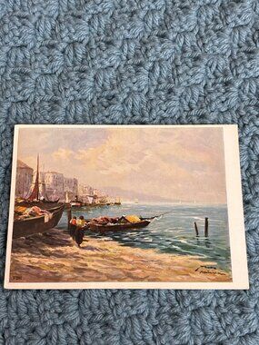 Andreas Betz Harbour Scene Postcard